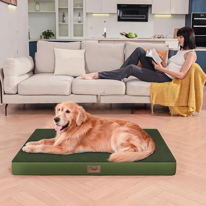 Plush Orthopedic Dog Bed for Medium Dogs & Puppies, Waterproof Dog Beds 29x18 - Image 5