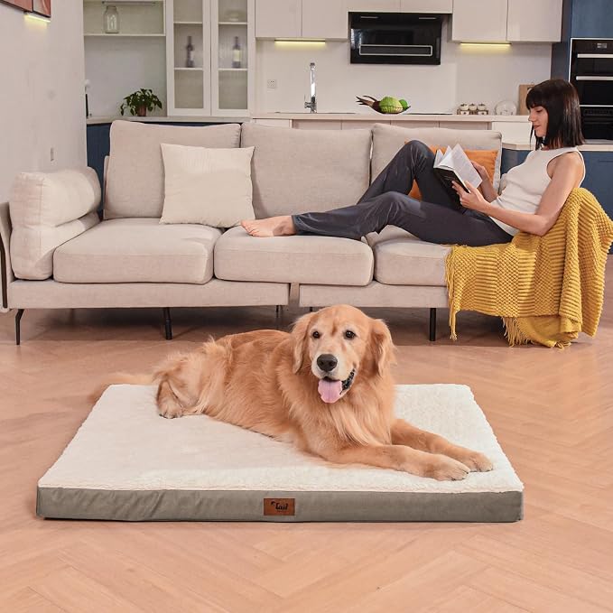 Orthopedic Dog Crate Bed for Extra Large Dogs, XXL Waterproof Comfort Pet Bed - Image 5
