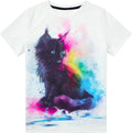 Funnycokid Girls Shirts Cat T Shirt Size 5-12 Clothes by Funnycokid