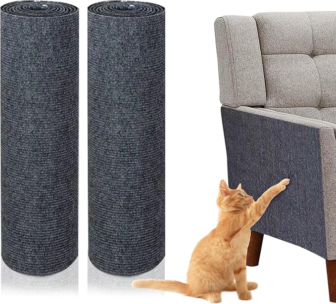huraty 2 Pcs Cat Scratching Mat, Trimmable Cat Scratchers Furniture Protector by huraty