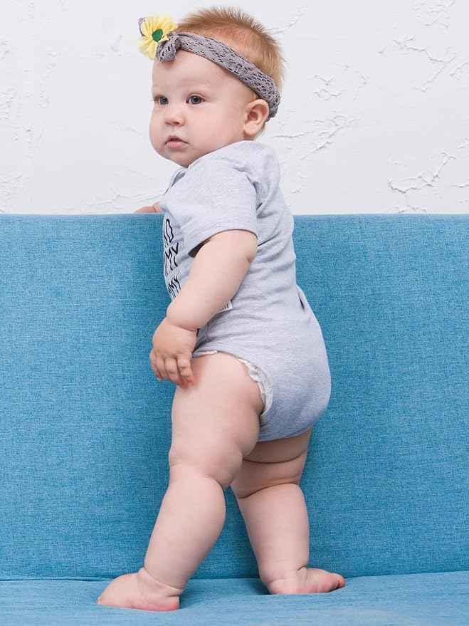 UNIFACO Unisex Baby Funny Saying Outfit Short and Long Sleeve Bodysuits Romper - Image 4