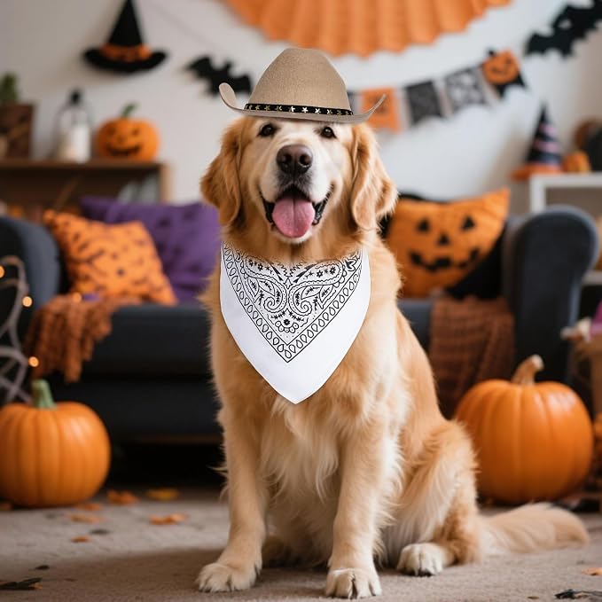 choyaxo Halloween Costumes for Dogs Cat Pet Cowboy Costume Cowboy Hat - Image 6