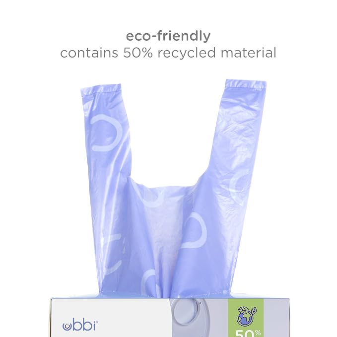 Ubbi Disposable Nappy Sacks, Lavender Scented, Easy-To-Tie Tabs, Baby Diaper - Image 3
