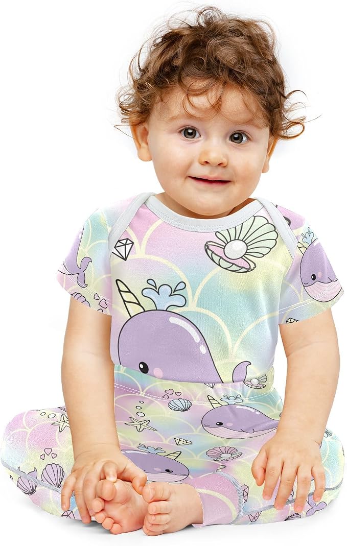 Baby Clothes Set Infant Bodysuits Pants Sets 0-24M - Image 2