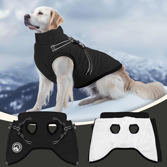 PETCARE Winter Dog Coat with Harness Built in Waterproof Dog Jackets Warm Pet - Image 6