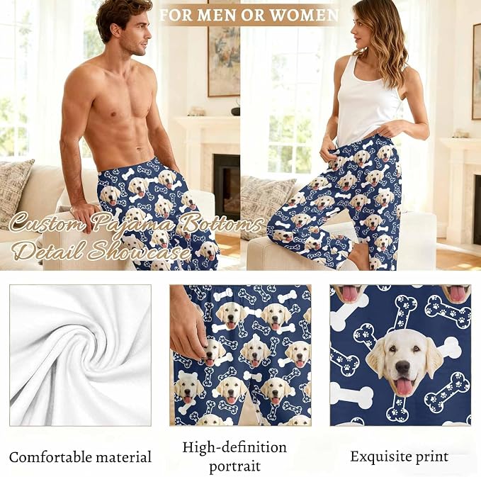Custom Couple Pajama Pants Sock - Image 6