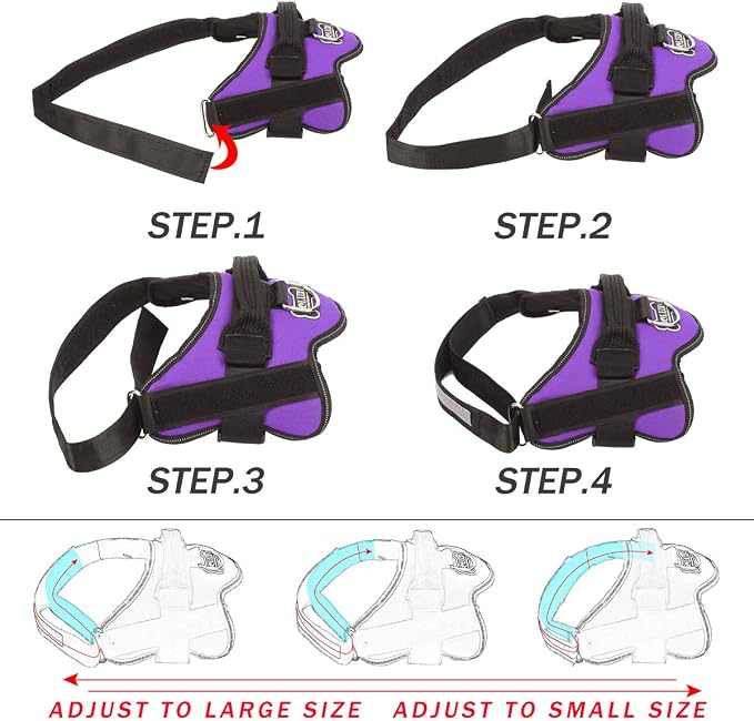 Bolux Dog Harness, No-Pull Reflective Dog Vest, Breathable Adjustable Pet - Image 3