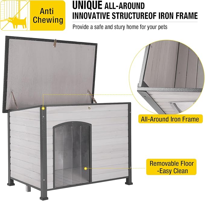 Aivituvin Large Dog House Outdoor Indoor Weatherproof Dog House - Image 4