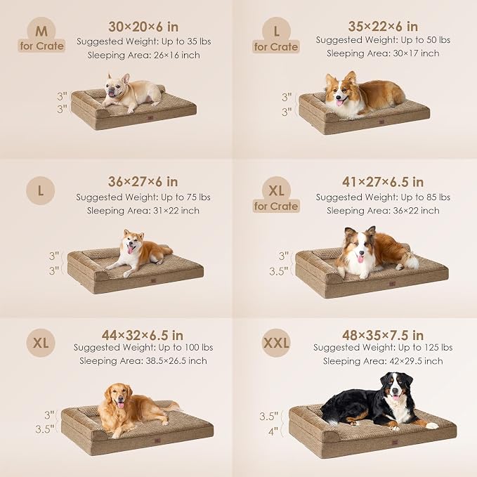 EHEYCIGA Extra Large Dog Bed Othorpedic, Memory Foam XL Dog Bed - Image 2