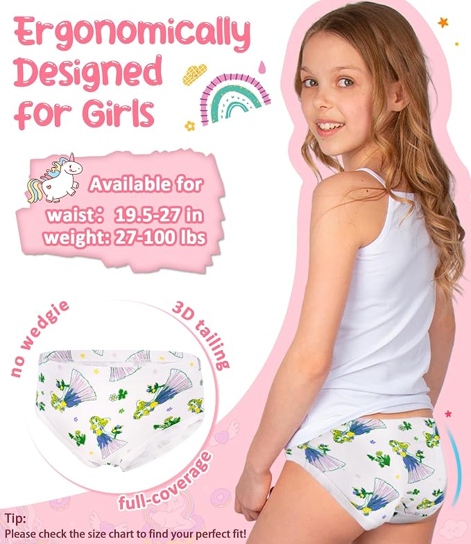 Girls and Toddlers 100% Cotton Underwear Tagless Soft Panties Size 2-3T - Image 5