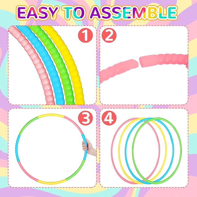 Sratte 12 Pcs Toy Hoop for Kid - Image 3