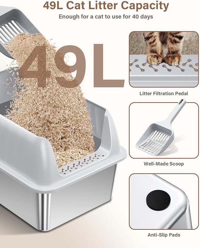Stainless Steel Cat Litter Box XL - Image 4