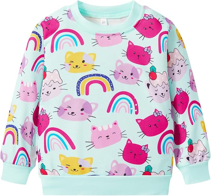 RETSUGO Toddler Baby Girls Sweatshirts Casual Pullover Crewneck Winter Long by RETSUGO