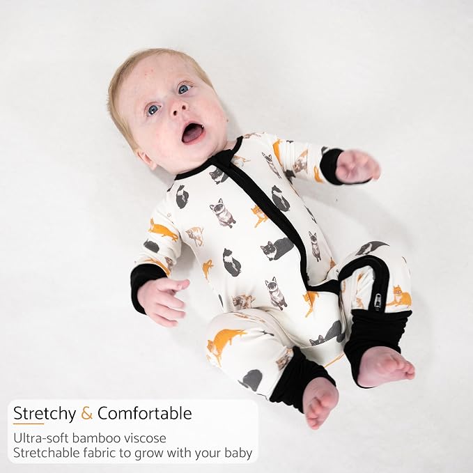 LollyBanks Baby Pajamas, Baby Romper 95% Bamboo Viscose and 5% Spandex - Image 3