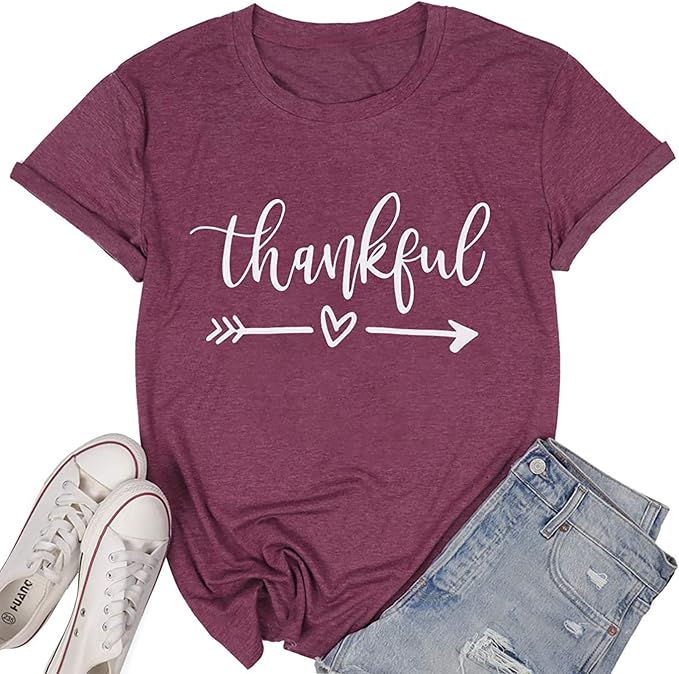 NIUBIA Women's T Shirts Summer Tops Simple Heart Graphic Shirts Sayings Short by NIUBIA