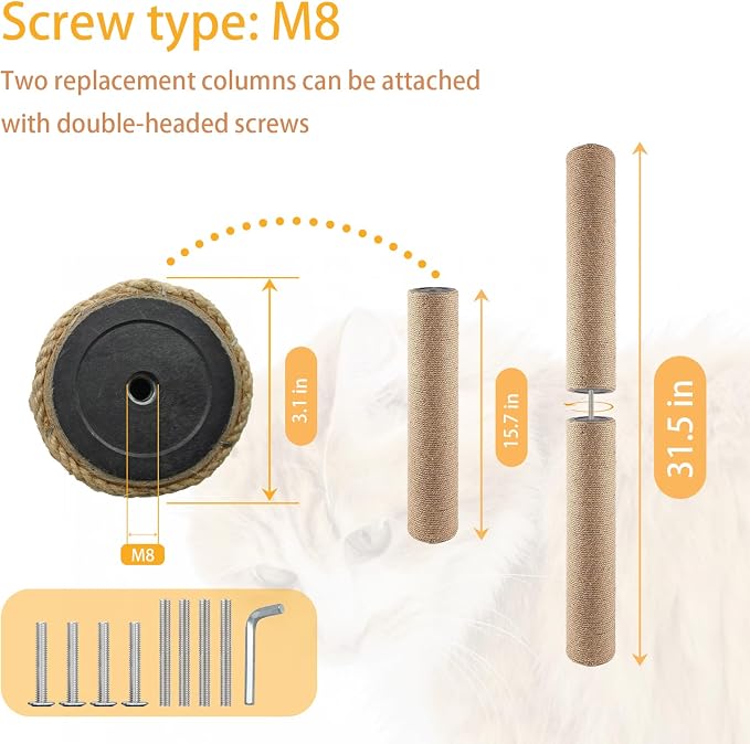 4 Pcs Cat Scratching Post Replacement - Image 2