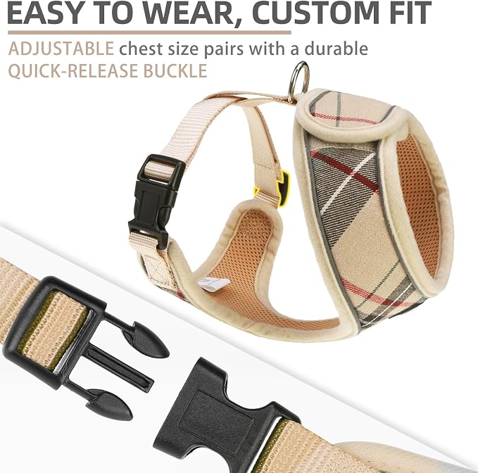 PUPTECK Soft Mesh Dog Harness Small Sized and Leash Set Pet Puppy Cat Comfort - Image 4