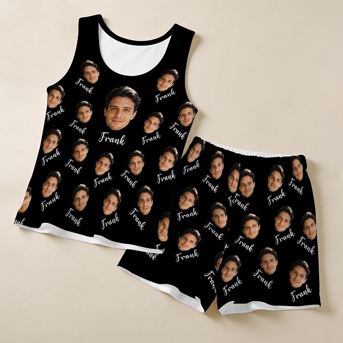 Custom Short Pajamas Set with Photo, Personalized Pajamas - Image 8
