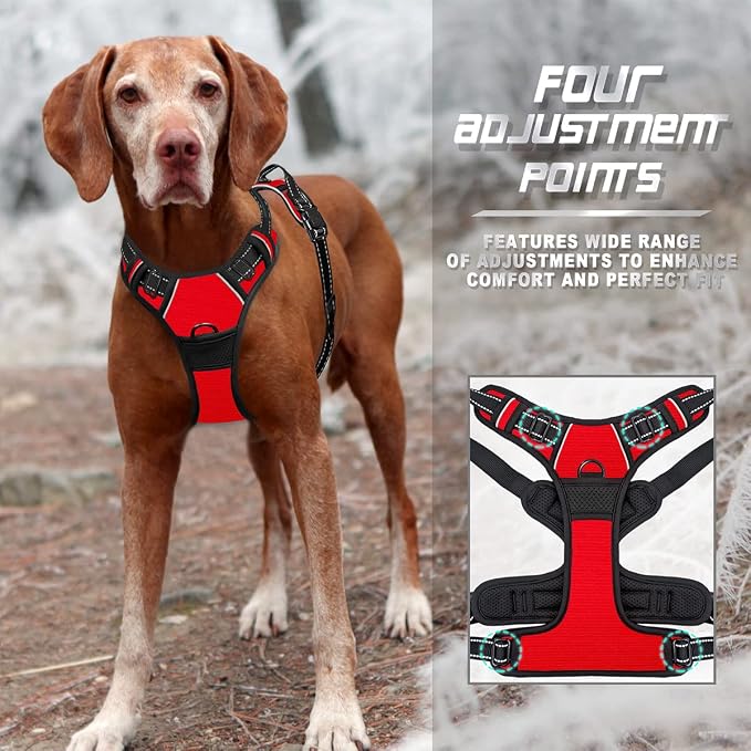 BARKBAY No Pull Dog Harness Front Clip Heavy Duty Reflective Easy Control Handle - Image 6