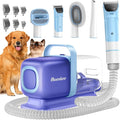Dog Grooming Kit with Vacuum, 15000Pa Pet Hair Clipper and Shedding Brush by Buenkee