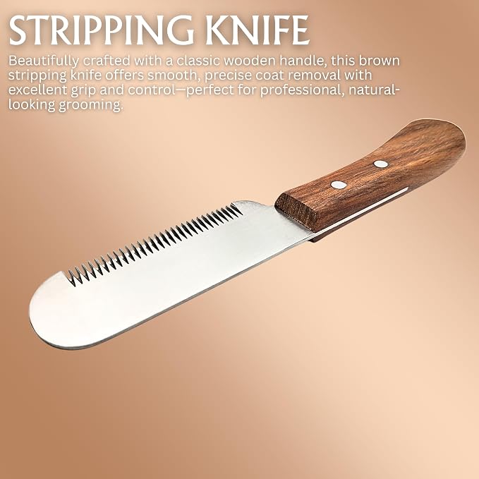 Stripping Carding Knife for Dogs & Cats – Professional Pet Grooming Tool for - Image 2