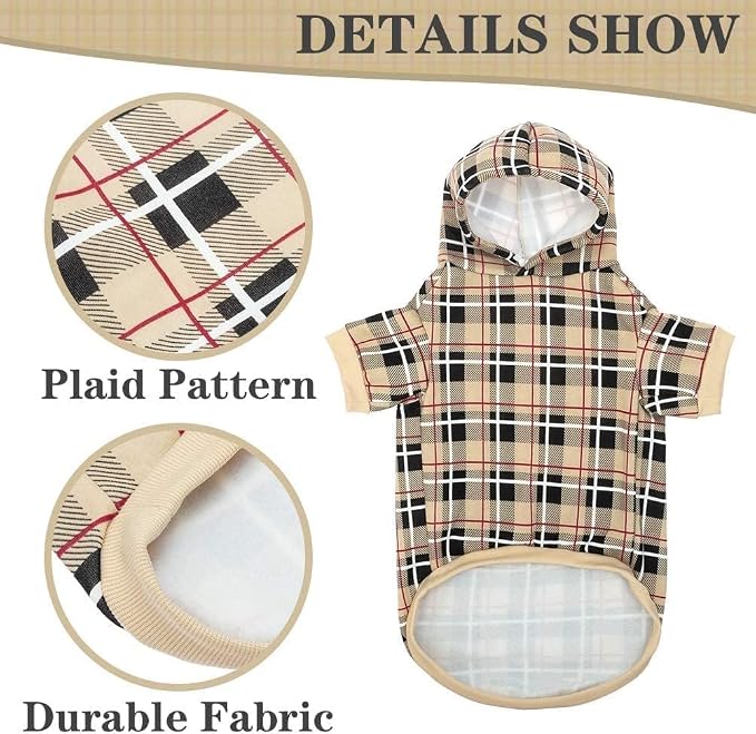 EXPAWLORER Plaid Dog Hoodie - Image 3