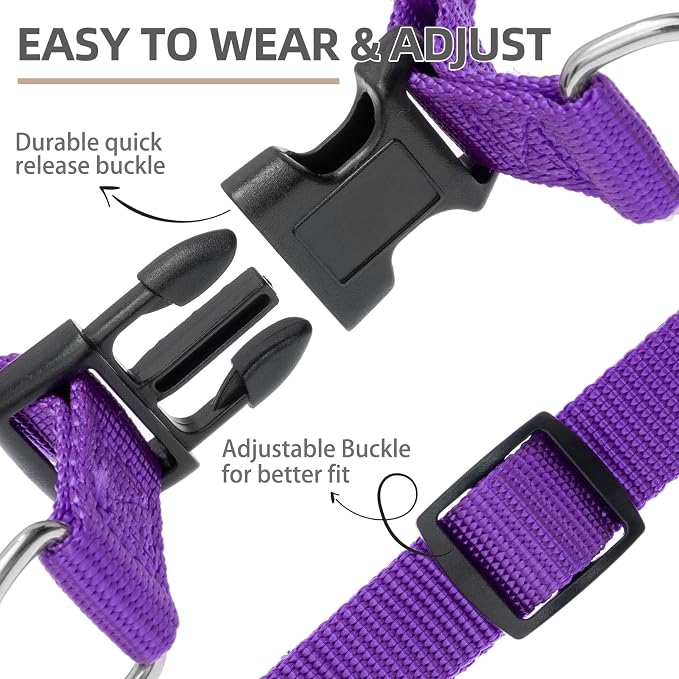 PUPTECK No Pull Dog Harness Soft Adjustable Basic Nylon Step in Puppy Vest - Image 4
