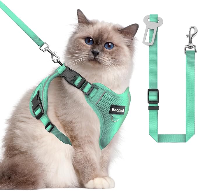 Cat Harness and Leash for Walking, The Upgrade Can be Adjusted in Four by BECHTEL