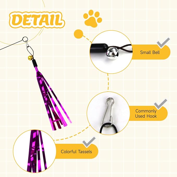 Andiker 7Pcs Cat Wand Toy, Cat Toy Set - Image 3
