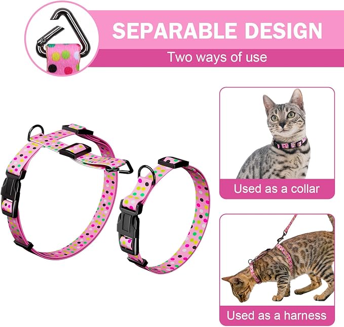 Hikiko Cat Harness and Leash Set Escape Proof Adjustable Walking Travel Cute - Image 3