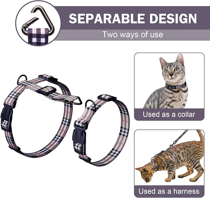 Hikiko Cat Harness and Leash Set Escape Proof Adjustable Walking Travel Soft - Image 3