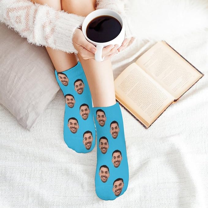Personalized Ankle Socks with Face Custom Photo Socks Low Cut Ankle Socks - Image 6