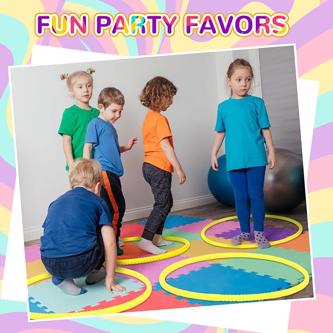 Shappy 6 Pcs Exercise Hoop Detachable Adjustable Plastic Toy Playground Toys - Image 6
