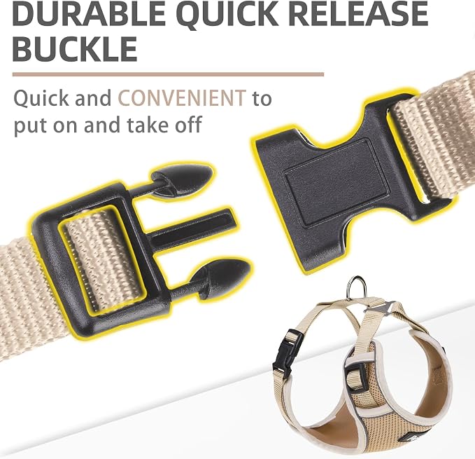 PUPTECK Small Dog Harness and Leash Set, No Pull Adjustable Puppy Cat Harness - Image 4