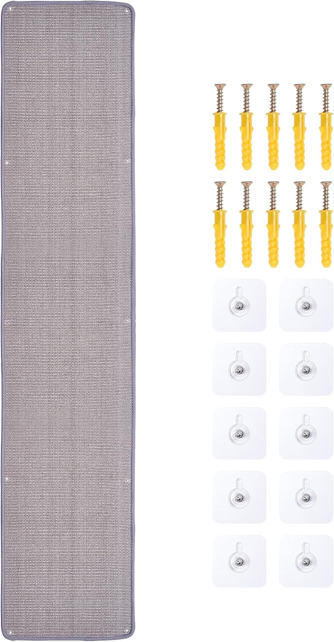Natural Sisal Cat Scratcher Mat, Wall Scratcher Carpet, Cat Climbing Wall by Uranshin