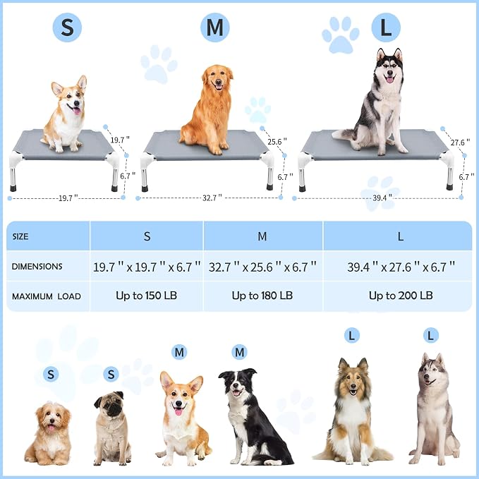 Outdoor Elevated Dog Bed, Dog Cots Beds - Image 4