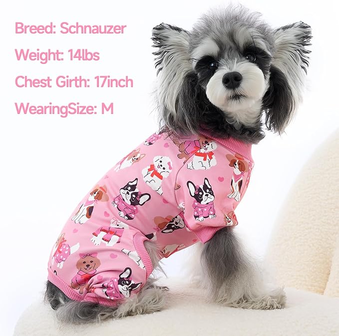 XPUDAC 4 Pack Dog Pajamas Cute Soft Dog Clothes - Image 3