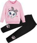 Little Girls Unicorn Outfits 2 Piece Kids Ruffle Sleeve Sweatshirt + Leggings by zarmfly