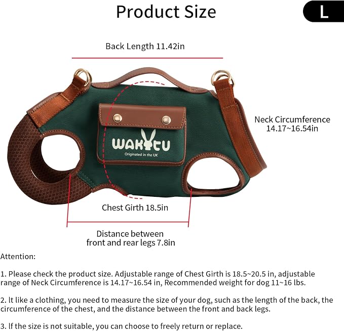 Dog Lift Harness Dog Carrier Dog VES Harness Adjustable Dog Leash - Image 5