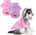 2 Pack Dog Hoodie Warm Hood Dog Sweater Cold Weather Small Dogs Sweatshirt by BAOBICUTE