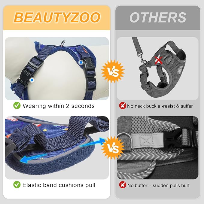 BEAUTYZOO Escape Proof Cat Harness and Leash - Image 5