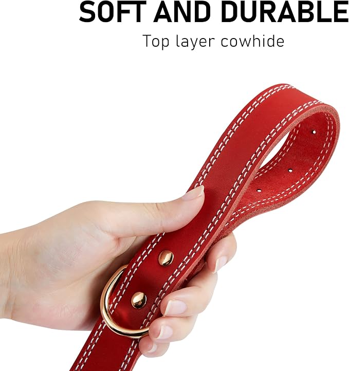 Genuine Leather Dog Collar, Heavy Duty Dog Collar - Image 4