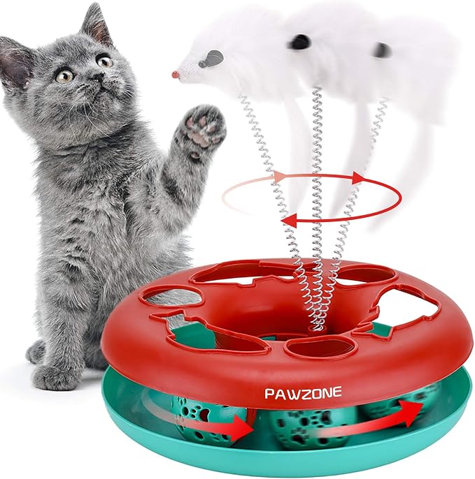 Pawzone Cat Toys, Cat Toys for Indoor Cats, Interactive Kitten Toys Roller by Pawzone