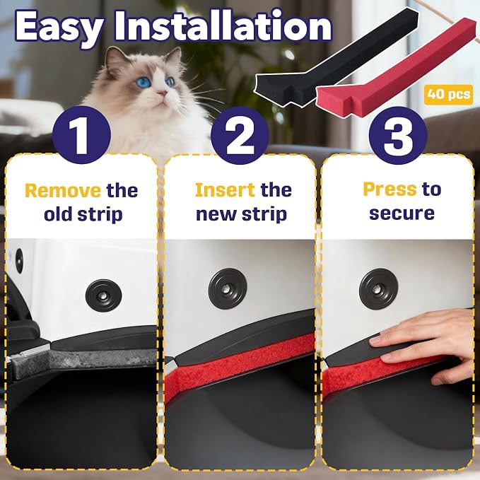 40 Packs Foams Compatible with Els Pet Litter Box, Precise Cut Seal Cat Litter - Image 4