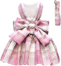 PETCARE Plaid Dog Dress Bow Tie Harness Leash Set by PETCARE