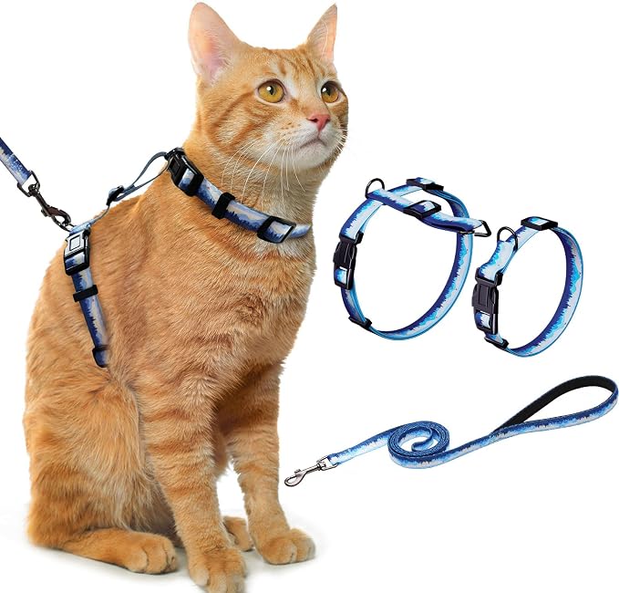 Hikiko Cat Harness and Leash Set Escape Proof Adjustable Walking Travel Soft by Hikiko