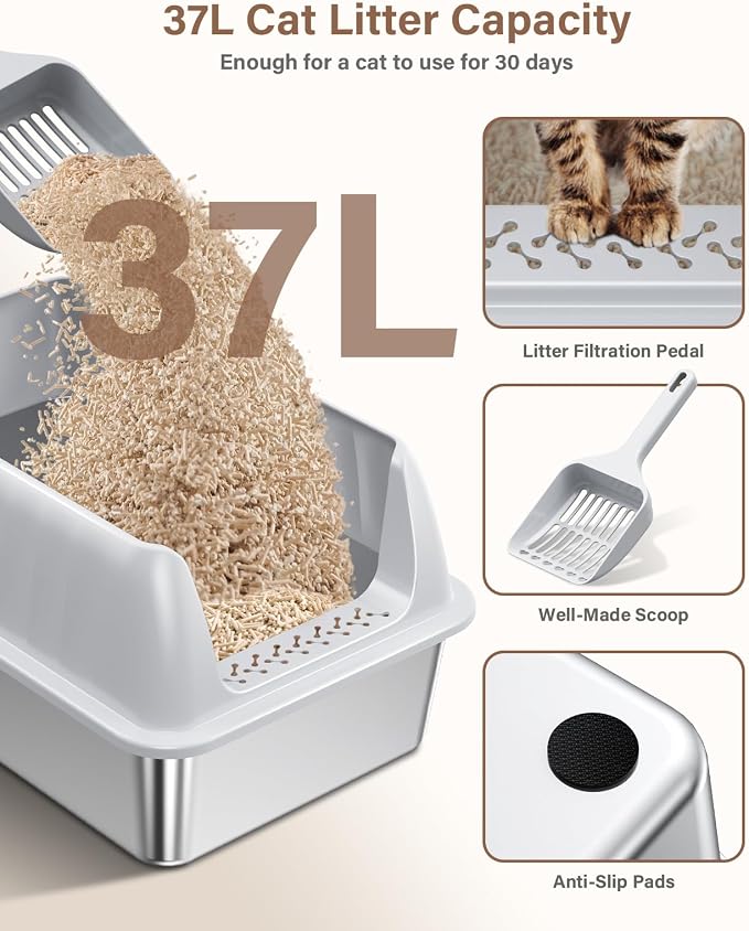 Stainless Steel Cat Litter Box XL - Image 4