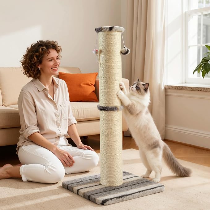 Joydeco Cat Scratching Post 34 Inches Heavy Duty and Thick Scratching Post - Image 6