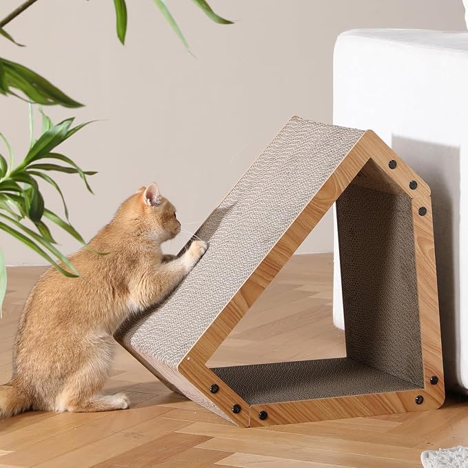 FUKUMARU Cat Scratcher House, Cozy Cardboard Design, Safe and Secure - Image 4