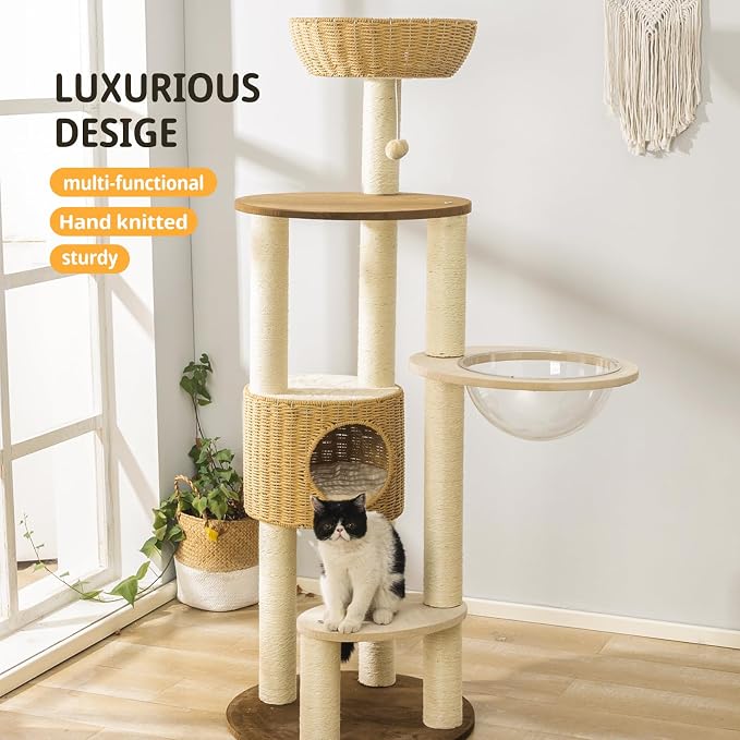 2025 Modern Cat Tree Tower for Large Cats, Advanced Space Module Cat's Nest Cat - Image 4